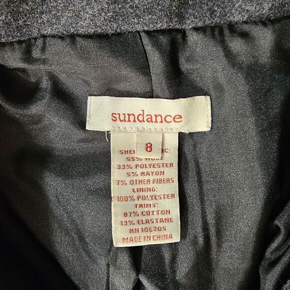 Sundance Wool Blend Forever Plaid Gray Blue Career Blazer Jacket size 8 - Picture 5 of 5